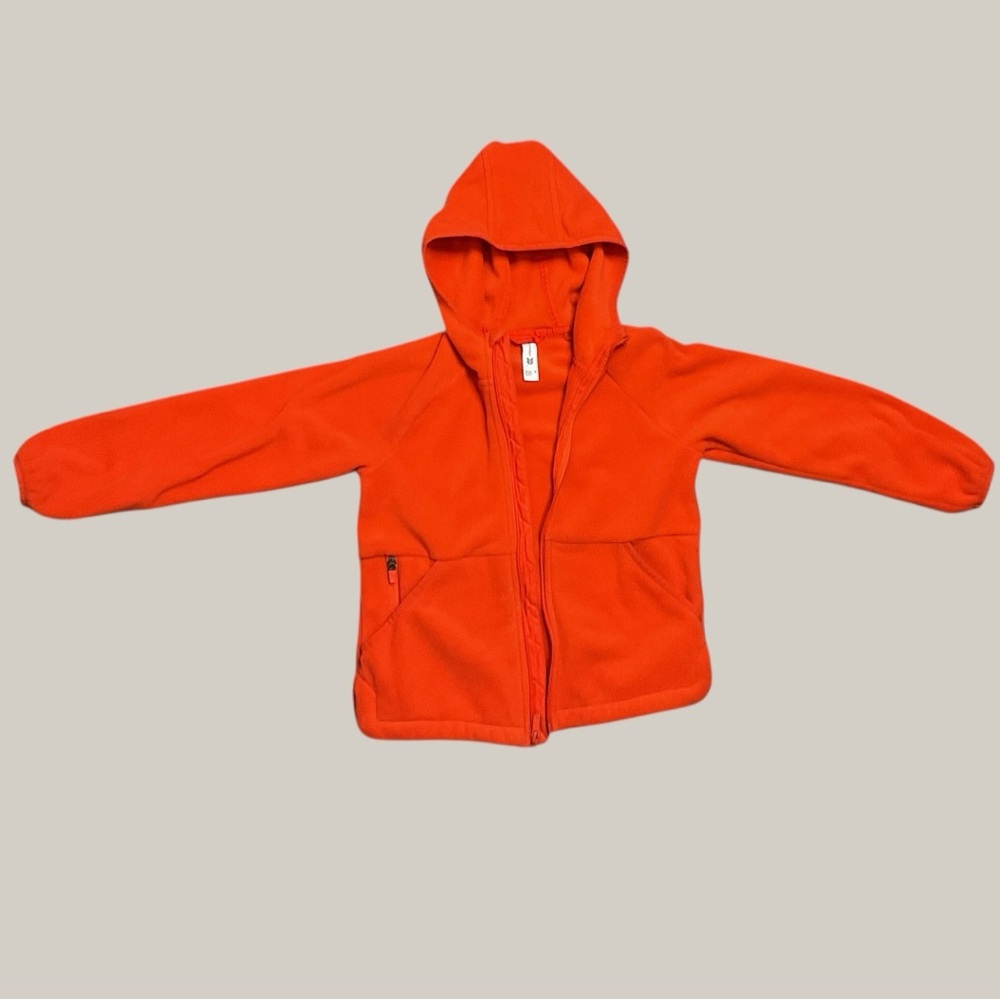All in Motion Orange Fleece Hoodie with Full Zipper